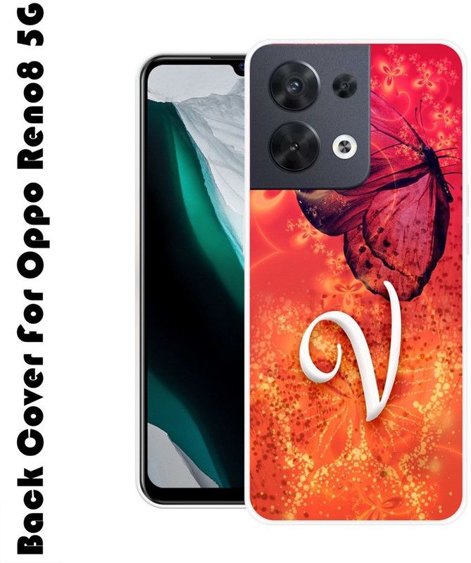 BAGRA Back Cover for Oppo Reno8 5G  (Red, Orange, Grip Case, Silicon, Pack of: 1)