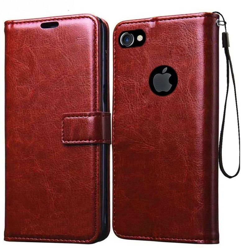 COVERNEW Flip Cover for Apple iPhone 4  (Brown, Magnetic Case, Pack of: 1)