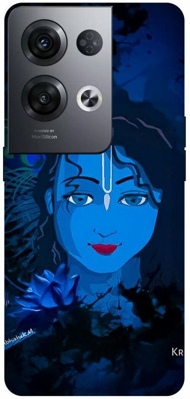 DIKRO Back Cover for OPPO Reno8 Pro 5G, KRISHNA, KANHAIYA, BLUE, KANHA  (Blue, Hard Case, Pack of: 1)
