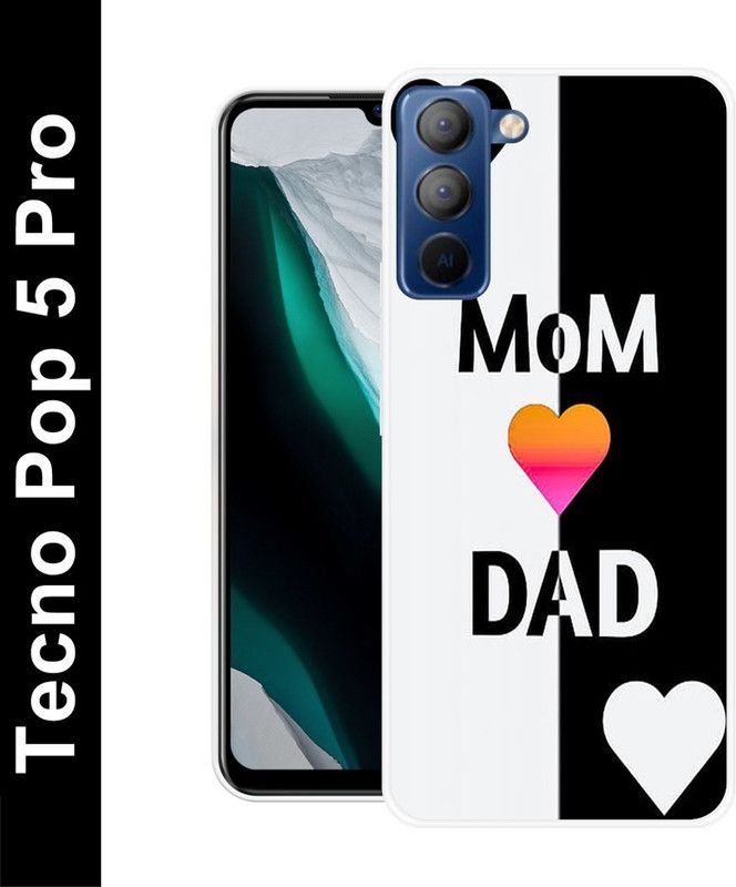 Aabra Back Cover for Tecno Pop 5 Pro  (White, Flexible, Silicon, Pack of: 1)