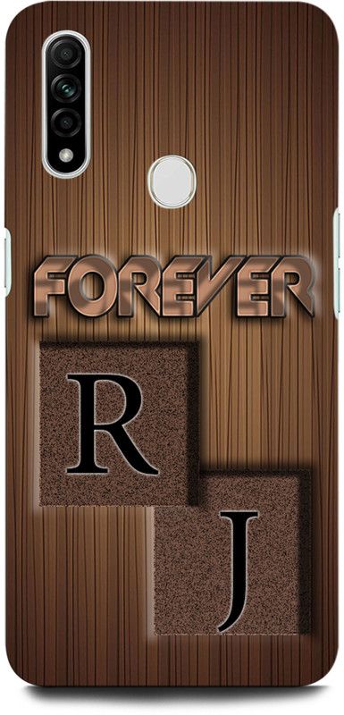 INTELLIZE Back Cover for OPPO A31 RJ, R LOVE J, J LOVE R, R LETTER, J LETTER, RJ NAME  (Multicolor, Hard Case, Pack of: 1)