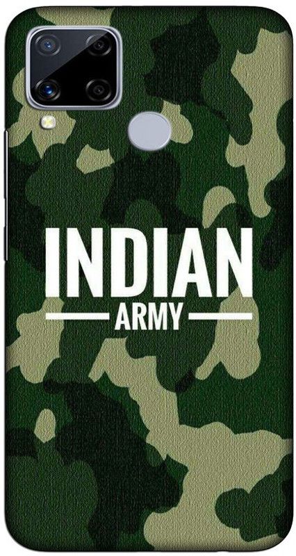 CROKIAN Back Cover for Realme C15 Indian Army Back Cover  (Multicolor, Hard Case, Pack of: 1)