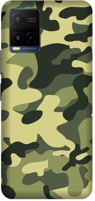 BYXIS Back Cover for Vivo Y21 Camouflage, Army, Army Print, Abstract, Green, Pattern  (Multicolor, Shock Proof, Pack of: 1)