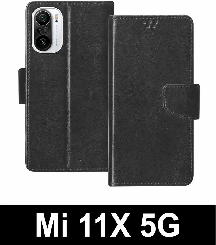korumacase Flip Cover for Mi 11X 5G  (Black, Shock Proof, Pack of: 1)