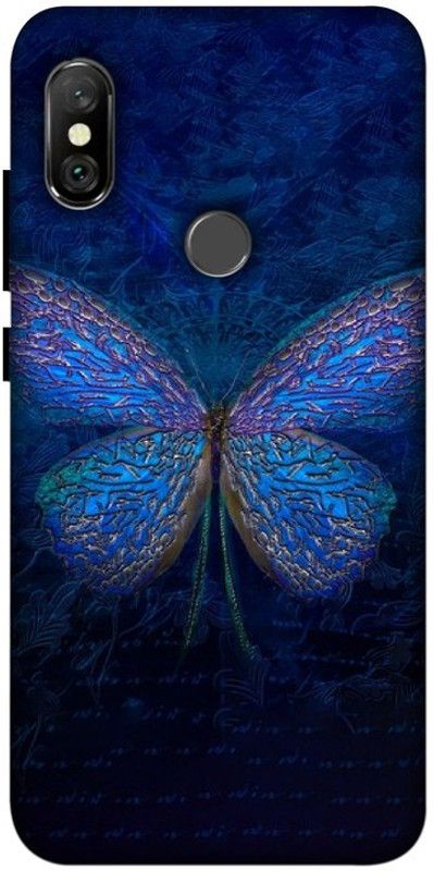LUCKY MOBI.COM Back Cover for Mi REDMI NOTE 6 PRO ( butter fly, nature) PRINTED BACK COVER  (Multicolor, Waterproof, Pack of: 1)