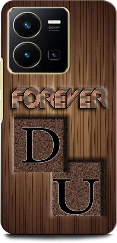 INTELLIZE Back Cover for Vivo Y22 DU, D LOVE U, U LOVE D, D LETTER, U LETTER, DU NAME  (Multicolor, Hard Case, Pack of: 1)