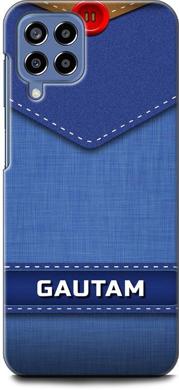 WallCraft Back Cover for SAMSUNG Galaxy M33 5G GAUTAM NAME, G LETTER, BLUE, JEANS, ALPHABET, DESIGN  (Multicolor, Dual Protection, Pack of: 1)