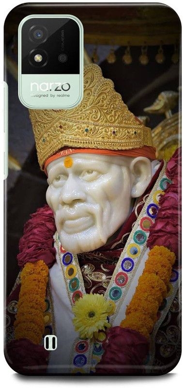 FUGGA Back Cover for realme Narzo 50i, SAI, BABA, SAI, NATH, SHIRDI, KE, SAI, BABA, GURU  (Gold, Hard Case, Pack of: 1)