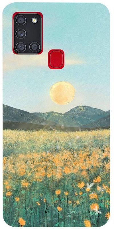 Golden mask Back Cover for Vivo X60  (Blue, Yellow, Silicon)