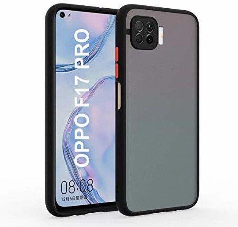 mamani Back Cover for Oppo F17 (Black)  (Black, Camera Bump Protector, Silicon, Pack of: 1)