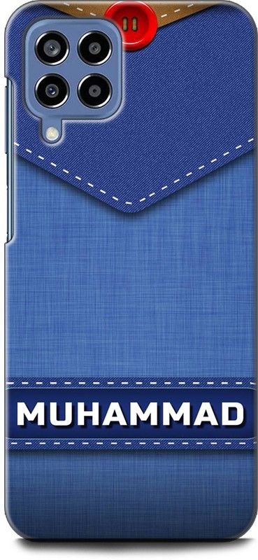WallCraft Back Cover for SAMSUNG Galaxy M53 5G MUHAMMAD NAME, M LETTER, BLUE, JEANS, ALPHABET  (Multicolor, Dual Protection, Pack of: 1)
