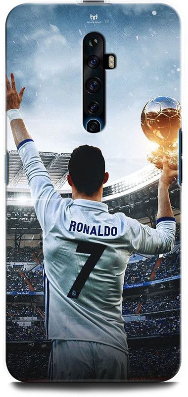 ORBIQE Back Cover for OPPO Reno2 F 1989 CRISTIANO RONALDO, RONALDO 7, CR, 7, FOOTBALL, SPORTS, REAL MADRID  (Multicolor, Hard Case, Pack of: 1)