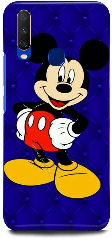 JUGGA Back Cover for Vivo Y11, 1906, MICKEY, MOUSE, MINNIE, MOUSE, DOLL, TEDDY, LOVE  (Blue, Hard Case, Pack of: 1)