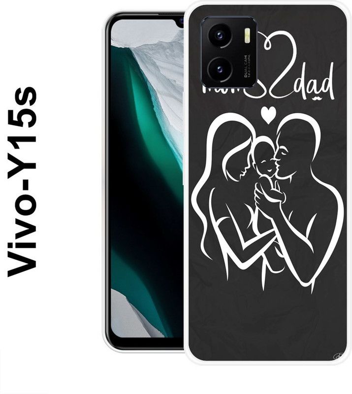 JATLAND Back Cover for Vivo Y15s  (Black, White, Grip Case, Silicon)