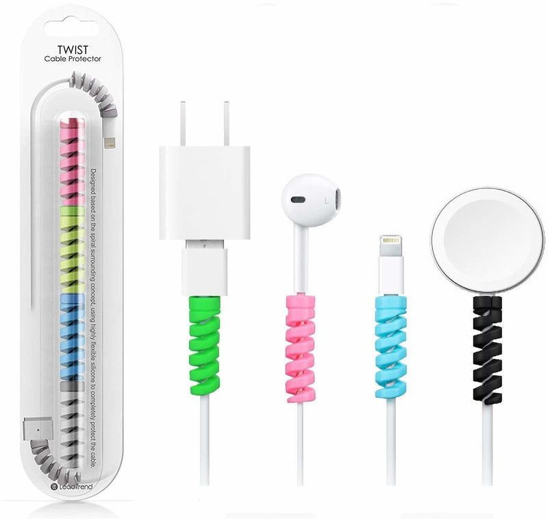BSD COLLCTION CAGU-01 SPIRAL CHARGER SPRING CABLE PROTECTOR DATA CABLE SAVER Cable Protector  (Multi Color)
