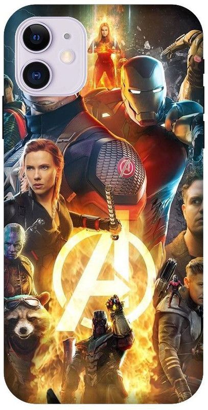 BYXIS Back Cover for iphone 11 Avengers, infinity wars, end game, superheros, iron man  (Multicolor, Shock Proof, Pack of: 1)
