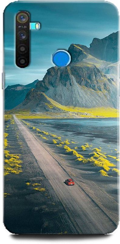 Afterglow Back Cover for Realme 5 LONG ROAD, BLUE SKY, CAR, MOUNTAIN, NATURE, ROAD, SKY  (Multicolor, Shock Proof, Pack of: 1)