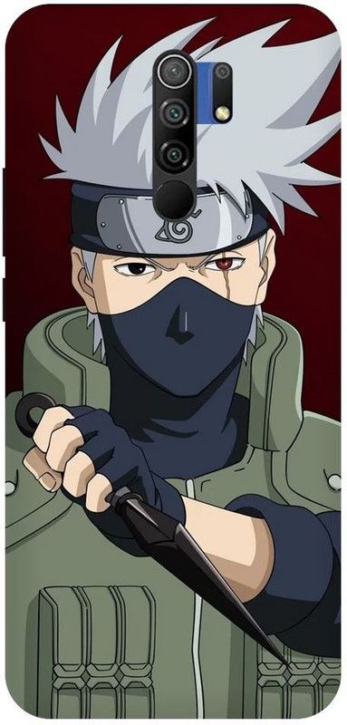 URCHIN Back Cover for Redmi9prime naruto, Naruto, Manga, Cartoon, Anime, animation, black and white, kakashi  (Multicolor, Shock Proof)