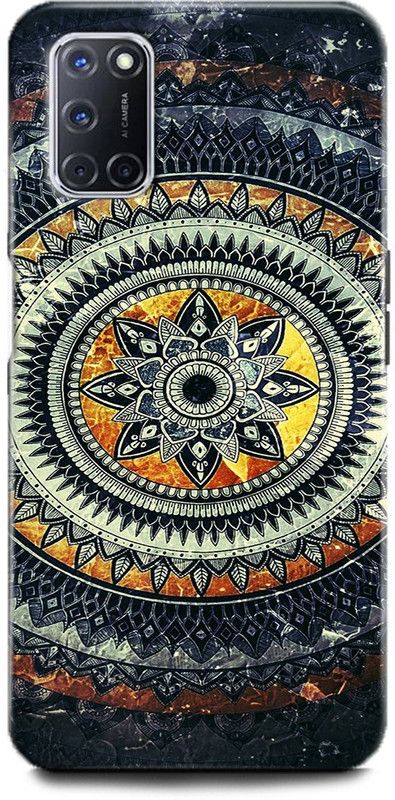 Afterglow Back Cover for Oppo A52 MANDALA, FLOWER, ABSTRACT, GEOMETRIC, DESIGN, GLITTER, PATTERN  (Multicolor, Shock Proof, Pack of: 1)