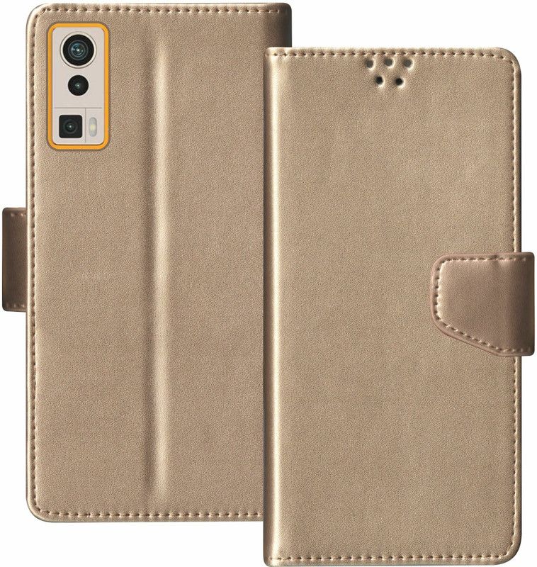 SBMS Flip Cover for LAVA Blaze Pro  (Gold, Shock Proof, Pack of: 1)