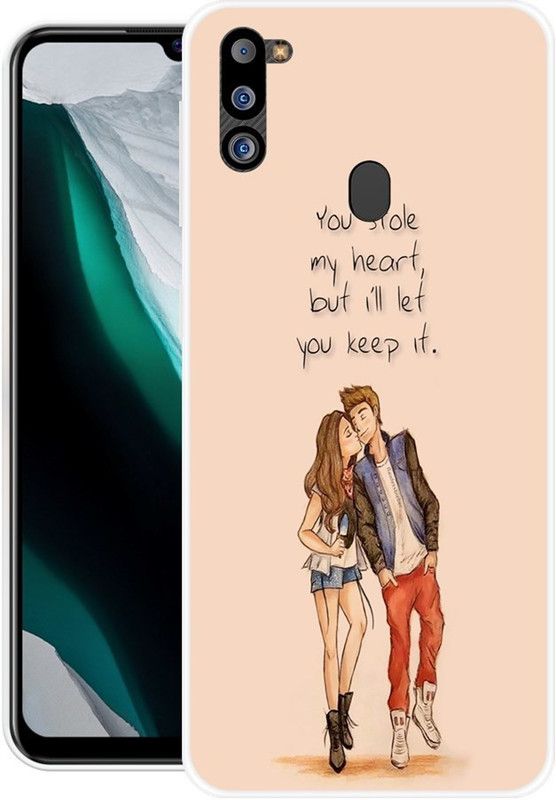 REALKING Back Cover for Samsung Galaxy M21 2021, Samsung M21 2021  (Multicolor, Grip Case, Silicon)