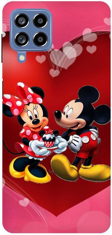 THE NARAYANA COLLECTIONS Back Cover for SAMSUNG GALAXY M53-MICKEY,MINNIE,MOUSE,CARTOON,LOVE  (Multicolor, Hard Case, Pack of: 1)
