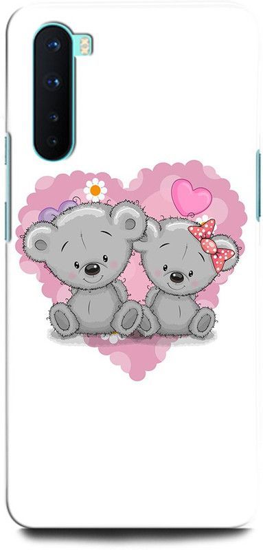 ORBIQE Back Cover for OnePlus Nord B08695ZSP6 BEAR, ANIMAL, LOVE ANIMAL, TEDDY BEAR, HEART, CUTE  (Multicolor, Hard Case, Pack of: 1)