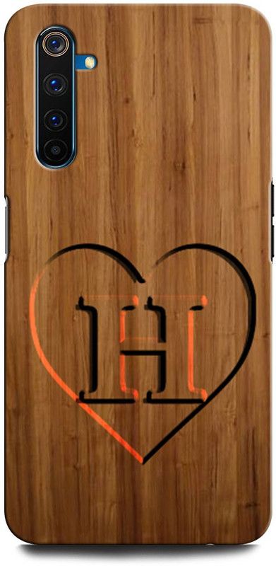 ORBIQE Back Cover for Realme 6 H, H LETTER, H DESIGN, H ALPHABET, H NAME  (Multicolor, Hard Case, Pack of: 1)