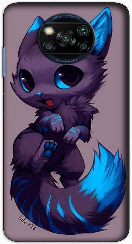 CROKIAN Back Cover for POCO X3 Cat Back Cover  (Multicolor, Hard Case, Pack of: 1)