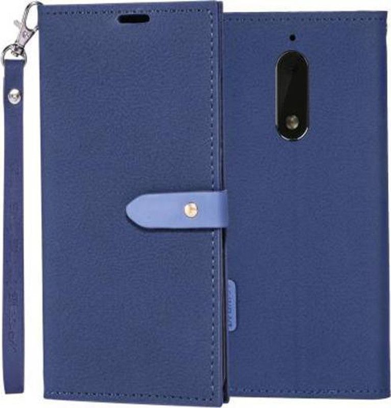 YAYAVAR Flip Cover for Nokia 6  (Blue, Shock Proof, Pack of: 1)