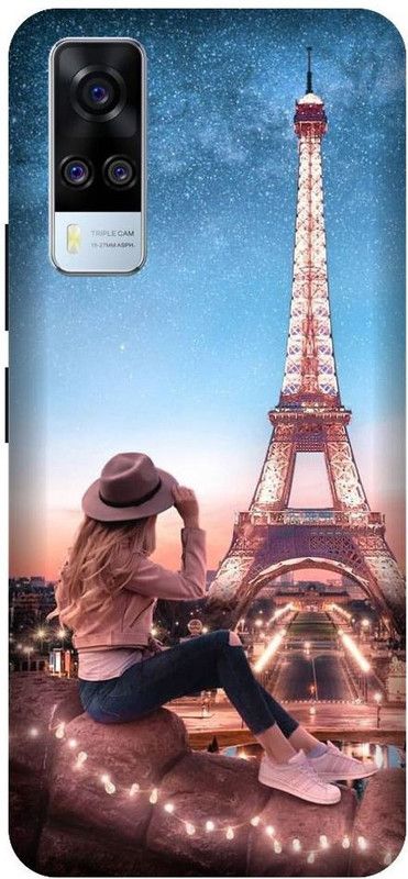 URCHIN Back Cover for Vivo Y31 Paris, Love, Cute, Girl, Light, Beautiful  (Multicolor, Shock Proof, Pack of: 1)