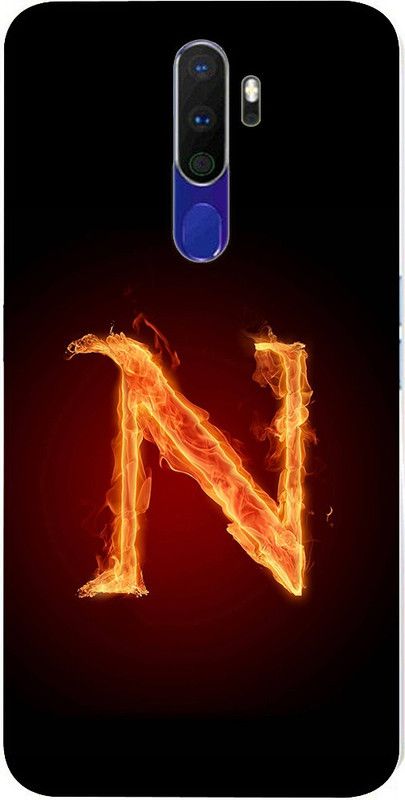 METOO Back Cover for Oppo A9 2020A9 2020, Alphabet, N Design Back Cover Print : 7  (Multicolor, Dual Protection, Silicon)