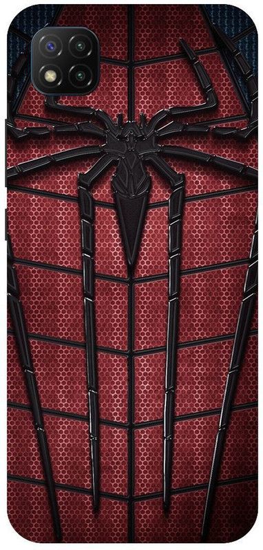 UMPRINT Back Cover for Poco C3/MZB07RJIN SpiderMan, Spiderman mask Printed Back Cover  (Multicolor, Hard Case, Pack of: 1)