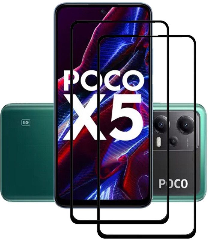 SNMART Edge To Edge Tempered Glass for POCO X5 5G  (Pack of 2)