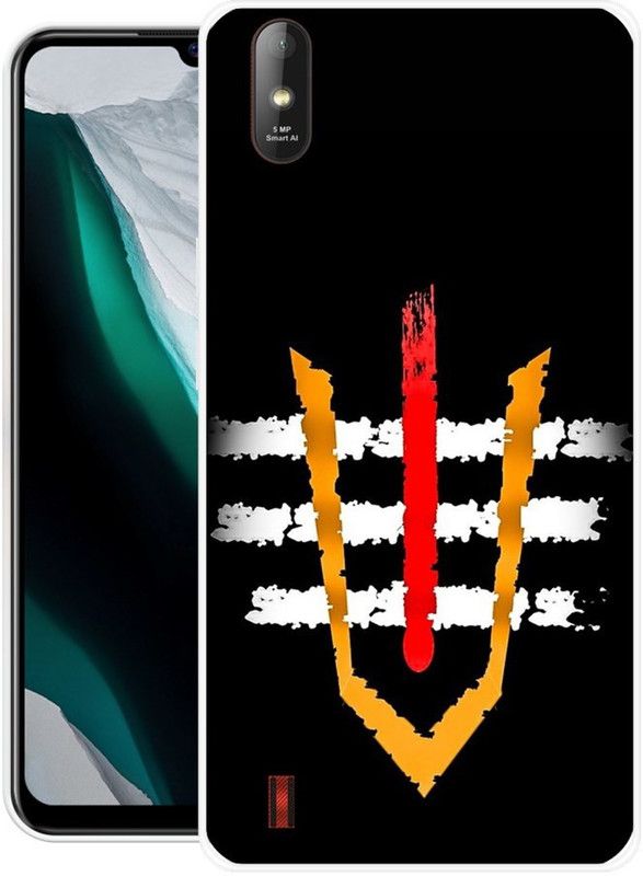 BLUEBUG Back Cover for Lava Z1  (Black, White, Grip Case, Silicon, Pack of: 1)