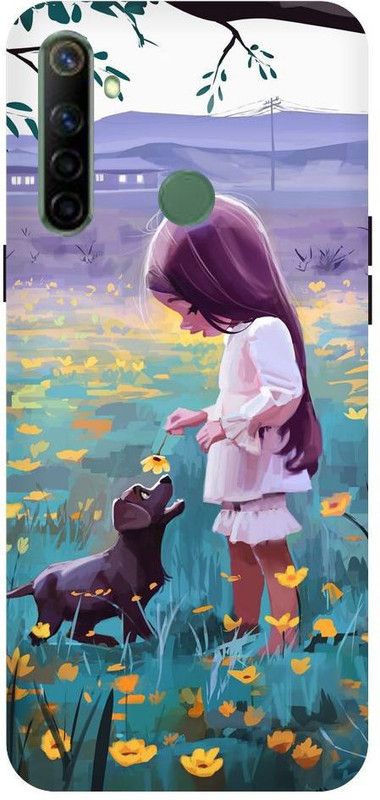 URCHIN Back Cover for Realme5 Cute girl, Cute, love, heart, girls, little girl, cartoon, sweet  (Multicolor, Shock Proof)