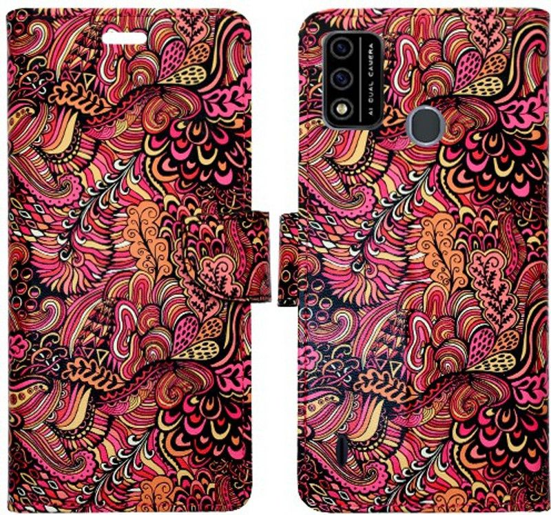 Mxkart Flip Cover for Itel A48  (Red)