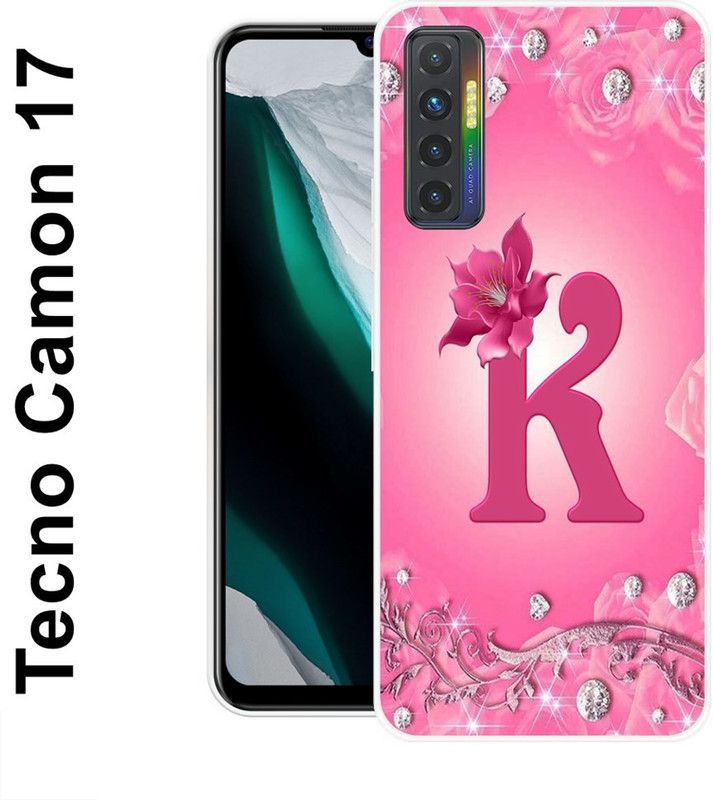 JATLAND Back Cover for Tecno Camon 17, Tecno Camon 17P  (Pink, Silver, Grip Case, Silicon)