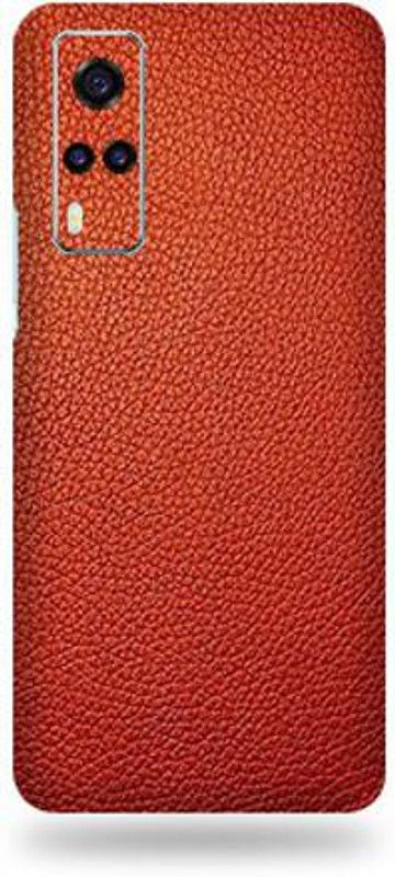 CLAXA Red Leather Vivo Y31 Back Skin Guard....., Red Leather Mobile Skin  (Red Leather Skin With Super matte finish.....)