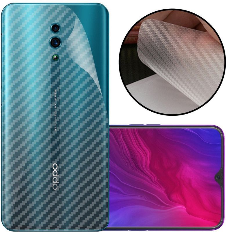 CASE CREATION Oppo RenoZ Mobile Skin  (3D Carbon Fibre Transparent Back Skin Matte Finish)