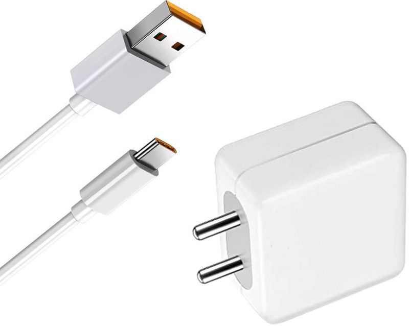 SB 30 W NA 4 A Mobile 30W -VOOC,DART,FLASH with Type-C Cable Charging Adapter Travel Fast DH054 Charger with Detachable Cable  (White, Cable Included)