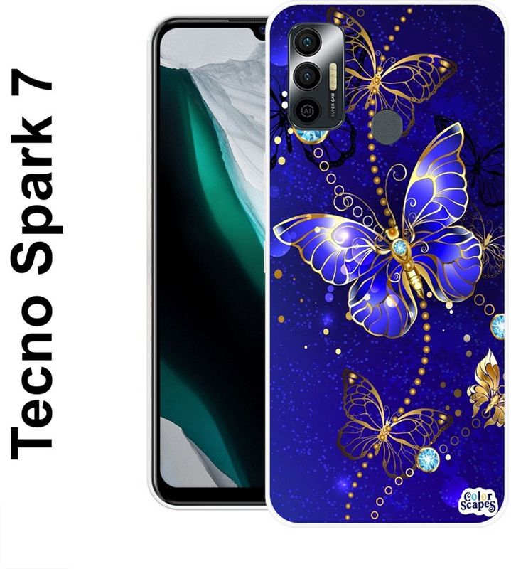 Sswastik Back Cover for Tecno Spark 7, Tecno Spark 7T  (Purple, Grip Case, Silicon)