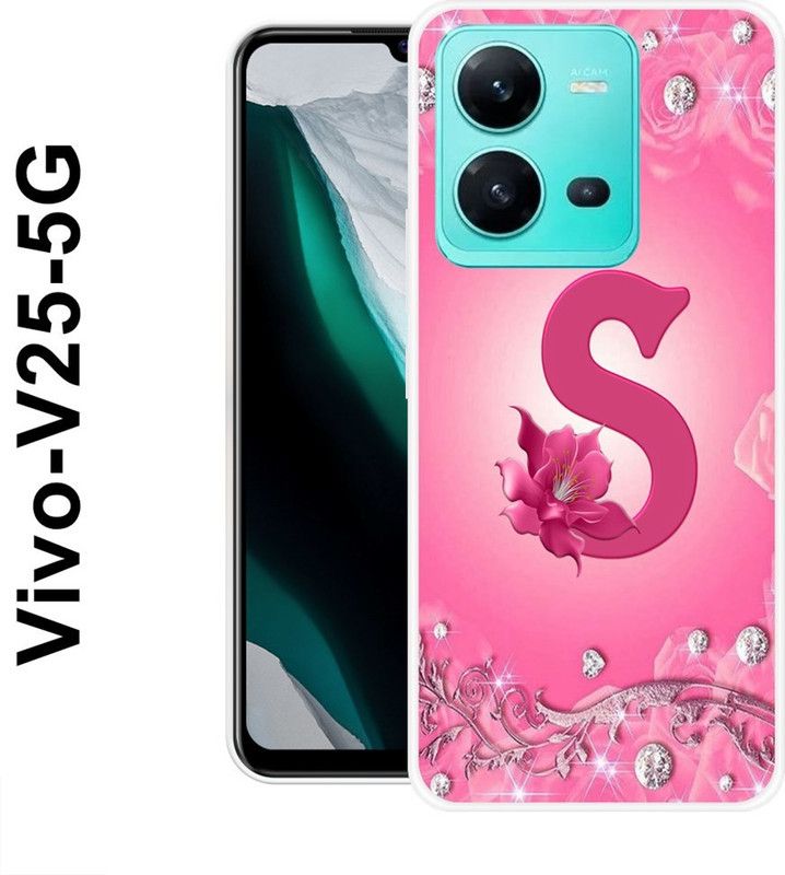 REALKING Back Cover for Vivo V25 5G  (Pink, Grip Case, Silicon)