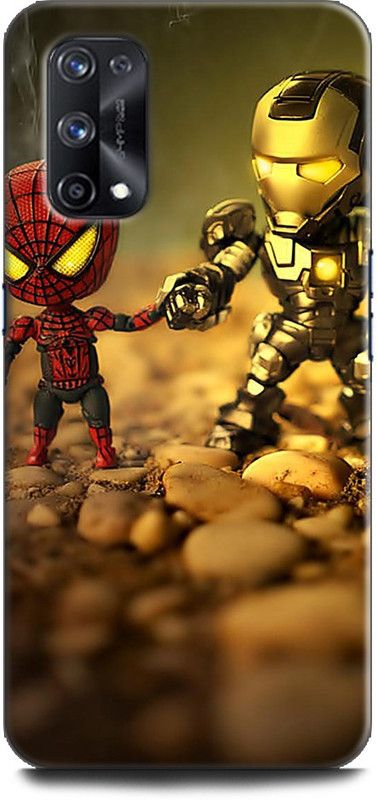 INDICRAFT Back Cover for Realme X7 Pro, RMX2121 IRON MAN, SPIDERMAN, COMIC, AVENGERS, MARVEL, SUPERHEROES  (Multicolor, Dual Protection, Pack of: 1)