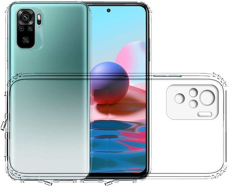 Phone Back Cover Back Cover for Mi Redmi Note 10s  (Transparent, White, Grip Case, Pack of: 1)