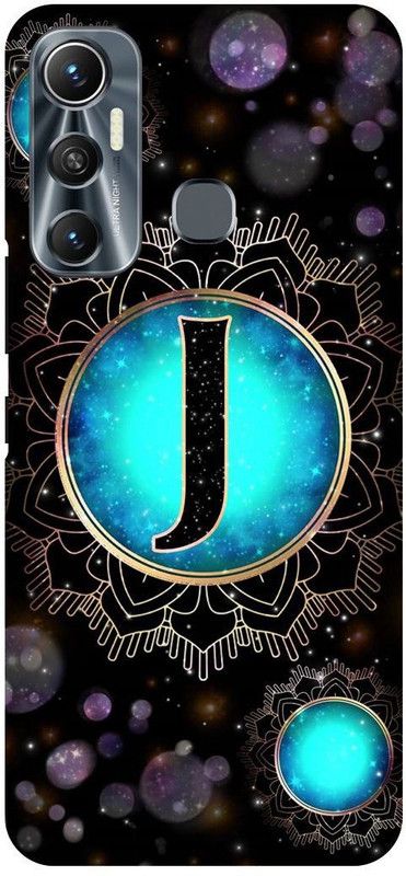 FIKORA Back Cover for Infinix Hot 11, X662, J, NAME, LETTER, ALPHABET  (Blue, Hard Case, Pack of: 1)