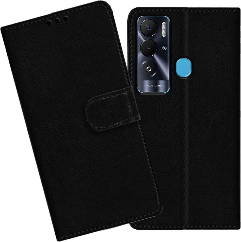 HANIRY Flip Cover for Tecno Pova Neo flip cover | Tecno LE6 flip cover | Tecno Pova Neo / LE6 | Black  (Black, Magnetic Case)