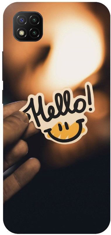 UMPRINT Back Cover for Poco C3/MZB07RJIN Hello Sunset Smilly Printed Back Cover  (Multicolor, Hard Case, Pack of: 1)