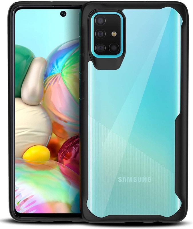 Casotec Back Cover for Samsung Galaxy A51  (Black, Transparent, Shock Proof, Pack of: 1)