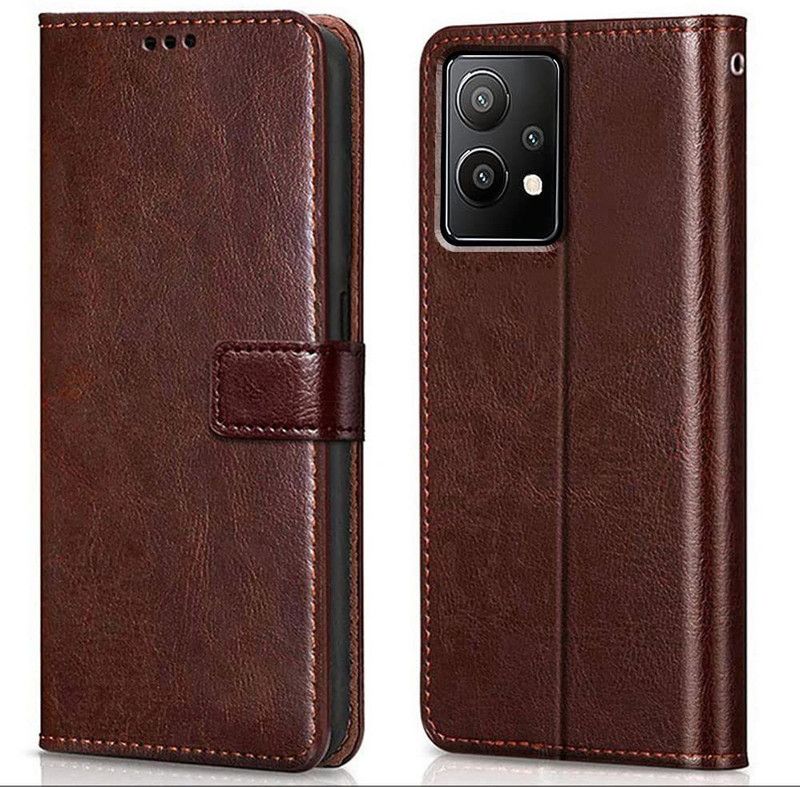 WOW Imagine Flip Cover for OnePlus Nord CE 2 Lite 5G, (Flexible | Leather Finish | Card Pockets Wallet & Stand  (Brown, Magnetic Case, Pack of: 1)